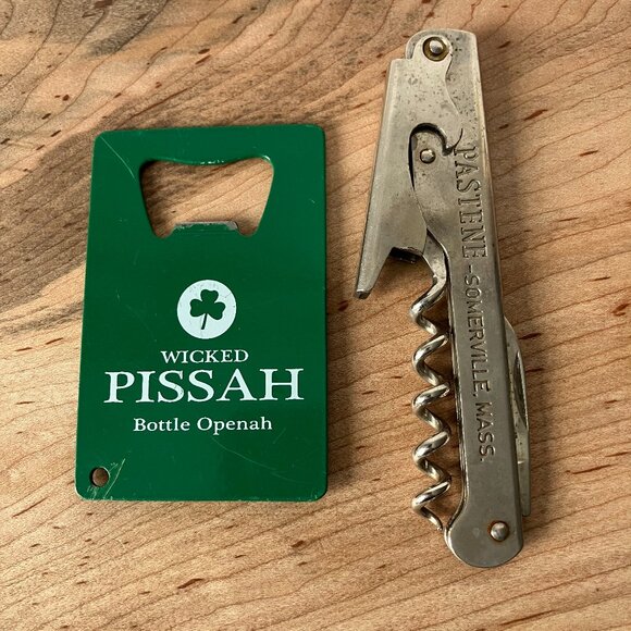 Source Unknown Other - Wicked Pissah Opener & Vintage Pastene Somerville MA Corkscrew & Bottle Opener